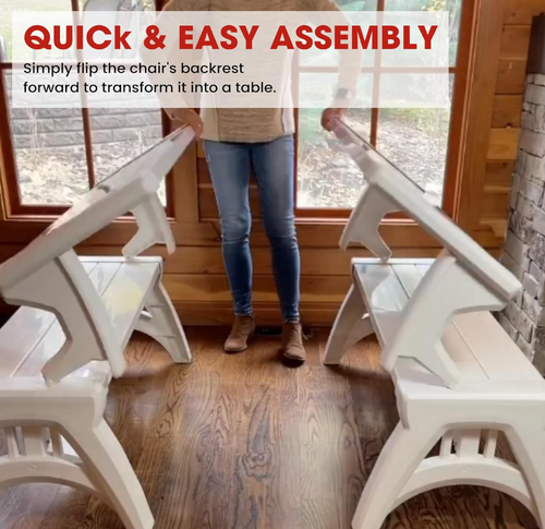 2-in-1 Convertible Garden Bench XL – Weatherproof Outdoor Seat