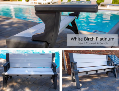 2-in-1 Convertible Garden Bench XL – Weatherproof Outdoor Seat