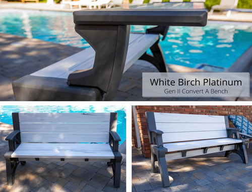2-in-1 Convertible Garden Bench XL – Weatherproof Outdoor Seat
